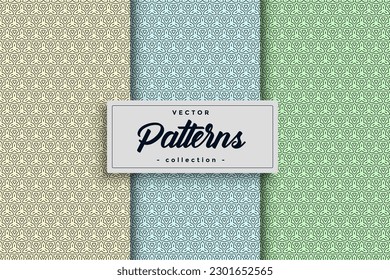 Fondo de patrón de formas geométricas, serpentín de ornamento gris cuadrado cuadrado tradicional sin costura, conjunto de colección de fondo de patrón de línea sutil elegante