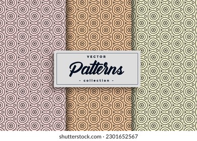 Geometric shapes pattern background, Traditional seamless vintage gray square greek ornament meander, Elegant subtle line pattern background collection set