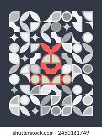 Geometric shapes pattern background. Vector illustration.