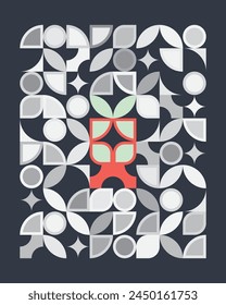 Geometric shapes pattern background. Vector illustration.