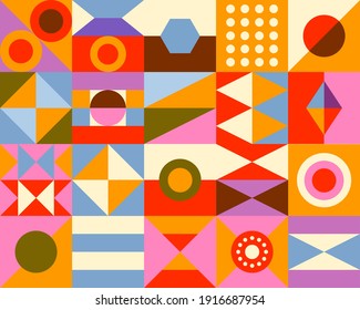 geometrische Formen, bunter Hintergrund 