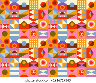 geometric shapes pattern colorful background 