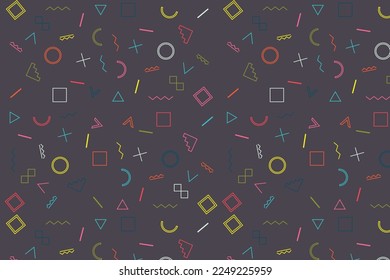geometric shapes pattern for textile, fabric and paper
