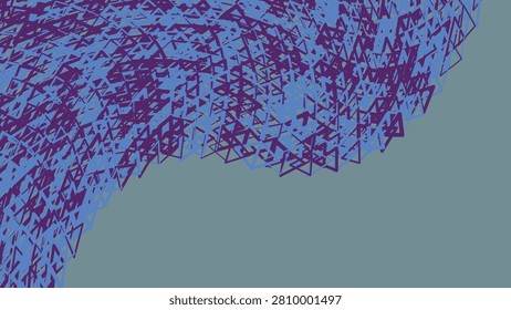 Geometric shapes and patterns on a gray background with purple blue designs
