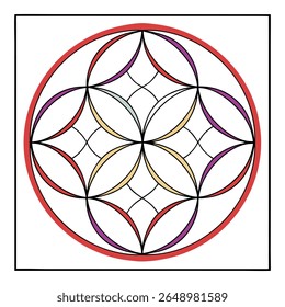 geometric shapes patterns with white background