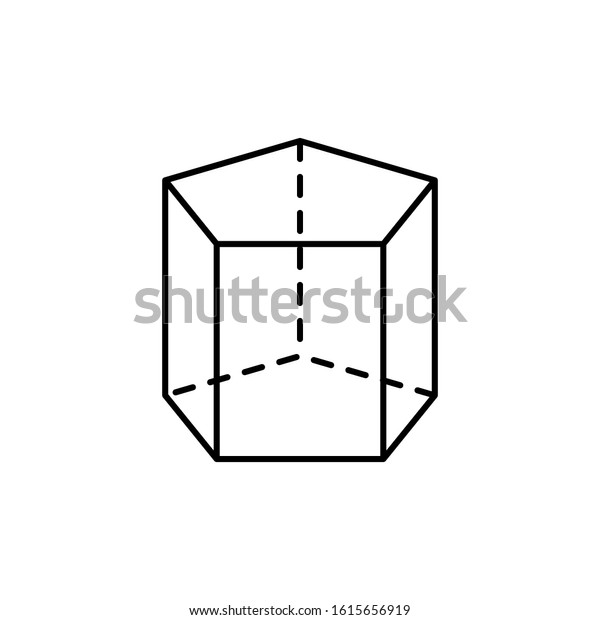 Geometric Shapes Pentagonal Prism Icon Simple Stock Vector (Royalty ...