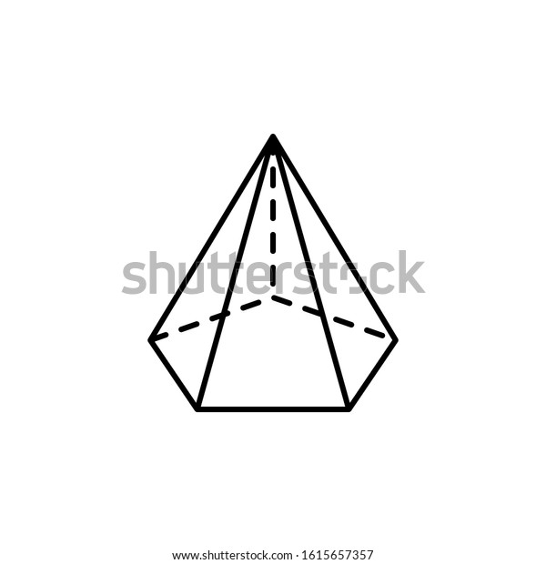 Geometric Shapes Pentagonal Pyramid Icon Simple Stock Vector Royalty Free 1615657357 8161