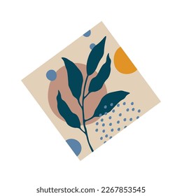 Geometric shapes picture with abstraction. Vector illustration