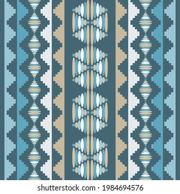 Geometric shapes from points. Digital ornament. Border. Halftone. Seamless pattern. Textile. Ethnic boho ornament. Vector illustration for web design or print.