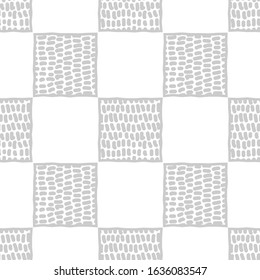 Geometric shapes from points. Ethnic boho ornament. Seamless pattern. Tribal motif. Vector illustration for web design or print.