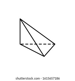 Geometric shapes, pyramid icon. Simple line, outline vector 3d figures icons for ui and ux, website or mobile application