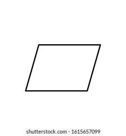 Geometric shapes, quadrangle icon. Simple line, outline vector 3d figures icons for ui and ux, website or mobile application