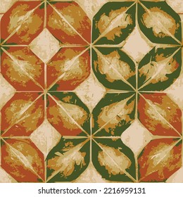 formas geométricas textura sin costuras de color rojo y verde