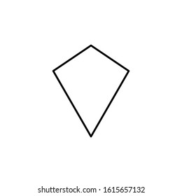 Geometric shapes, rhombus icon. Simple line, outline vector 3d figures icons for ui and ux, website or mobile application