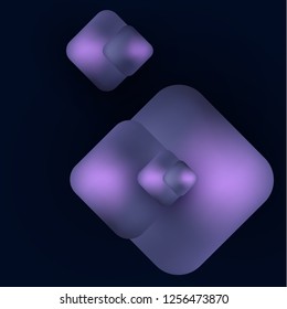 Geometric shapes rhombus on a dark background. Volume, bright colors, mesh. Abstract background for your design. Modern vector illustration.