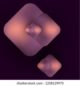 Geometric shapes rhombus on a dark background. Volume, bright colors, mesh. Abstract background for your design. Modern vector illustration.