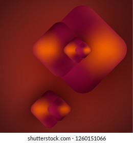 Geometric shapes rhombus. Volume, bright colors, mesh. Abstract background for your design. Vector illustration.