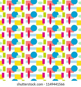 Geometric shapes Seamless pattern