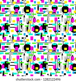 Geometric shapes Seamless pattern
