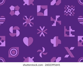Geometric Shapes Seamless Pattern, Abstract geometric background, wrapping paper, fabric pattern, wallpaper vector illustration

