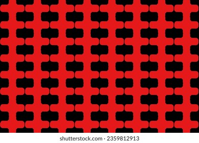 Geometric shapes seamless pattern design color red and black for wallpaper, fabric, clothing,backdrop,texture, wrapping paper, notebook cover ,curtain,pillow case and stationary.