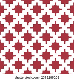 Geometric shapes seamless pattern red and white design for carpet,curtain,clothing,fabric,wrapping paper,tiles,textiles,batik,texture and wallpaper.