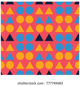 Geometric shapes seamless pattern for web, textile and print.