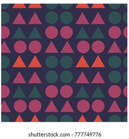 Geometric shapes seamless pattern for web, textile and print.