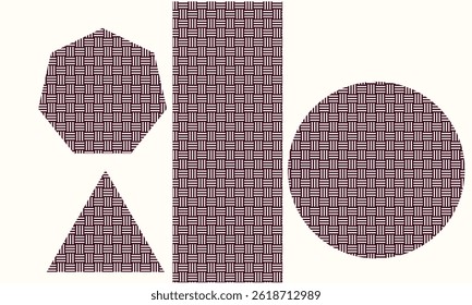 Geometric Shapes with Seamless Patterned Fill