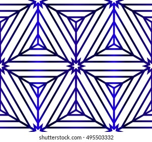 geometric shapes. seamless vector image. blue gradient