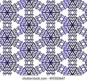 geometric shapes. seamless vector image. blue gradient