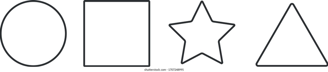 Conjunto de formas geométricas del vector de icono