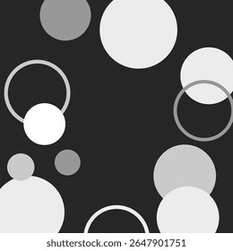 Geometrische Formen im minimalistischen grauen Stil, Vektorgrafik-Illustration.