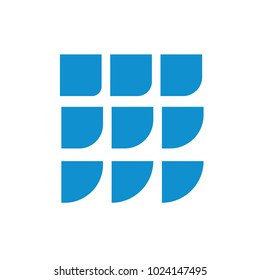 Geometric shapes set vector logo
