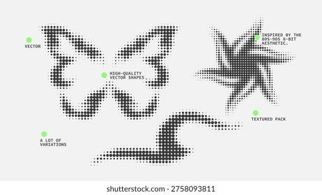 Geometric Shapes Set With Vector Textured design Juxtaposed With Bright Bold Elements Composition. Design Forms For Magazine, Leaflet, Billboard.