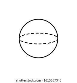 Geometric shapes, sphere icon. Simple line, outline vector 3d figures icons for ui and ux, website or mobile application