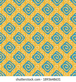 Geometric shapes spiral circle square seamless pattern. Modern stylish texture. Vector illustration. Perfect for fashion, decoration, textile design, background, illustration, carpet and rug