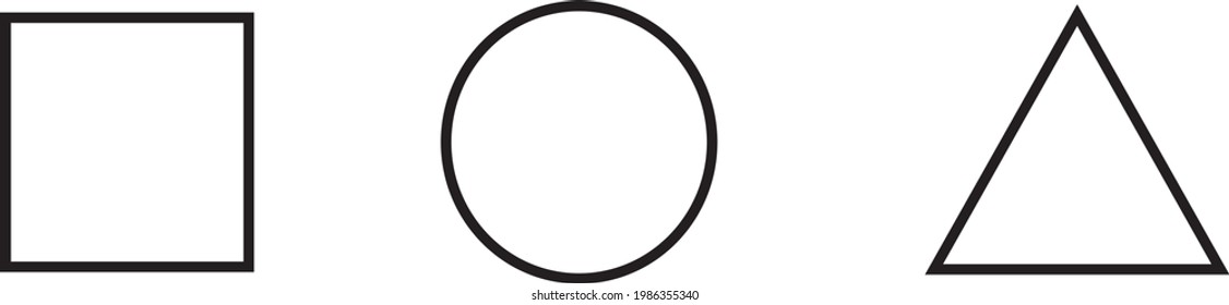 geometric shapes square circle triangle