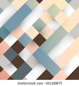 Geometric shapes square pattern. Abstract background. Mosaic vector illustration.