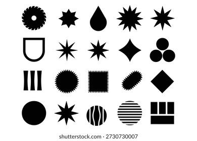 Geometrische Formen starburst Kreis Schild Drop Diamant-Balken