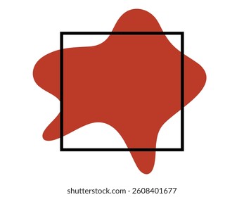 Geometric shapes stickers, colored objects with space for text