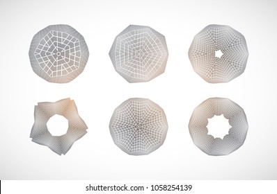 geometric shapes stock vector set