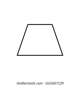 Geometric shapes, trapezoid icon. Simple line, outline vector 3d figures icons for ui and ux, website or mobile application