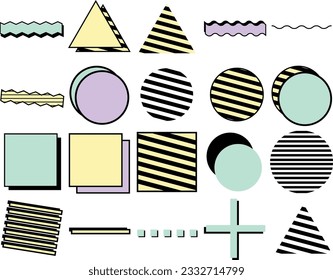 formas geométricas elementos gráficos de moda diseño único