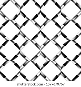 Geometric shapes of triangles. Ethnic boho seamless background. Tribal pattern. Folk motif. Vector illustration for web design or print.