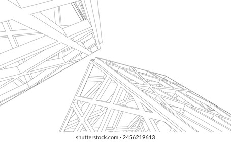 Geometric shapes vector 3d drawing