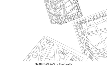 Dibujo 3d de Vector de Formas geométricas