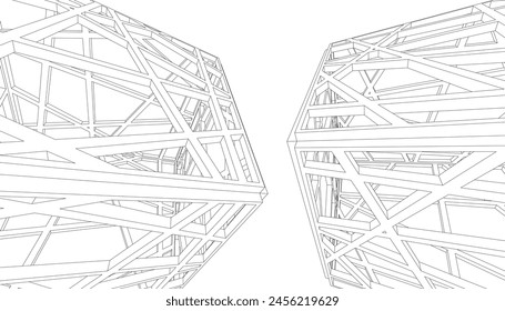 Geometric shapes vector 3d drawing