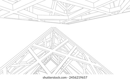 Geometric shapes vector 3d drawing