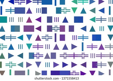 Geometric shapes vector background. Composition with colorful symbols and shapes. Minimal modern cover design. 